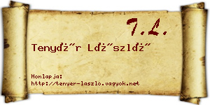 Tenyér László névjegykártya