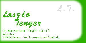 laszlo tenyer business card