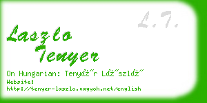 laszlo tenyer business card